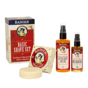 Badger 3in1 Organic Shaving Kit - 17 Sustainable Gift Ideas for Men That Make a Difference