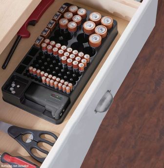 Battery Storage Organizer with Tester - 