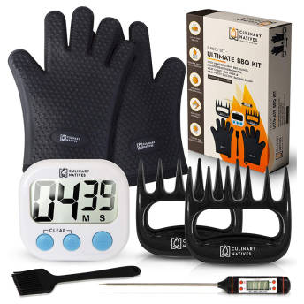 BBQ Gift Set with Gloves Pulled Pork Shredder Claws Meat  - 20 Unique Grilling Gifts for BBQ Lovers