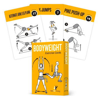 Bodyweight Exercise Cards for Men and Women - 