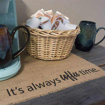 Burlap Coffee Maker Mat - 