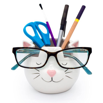 Cat Glasses Holder Stand and Vase - 