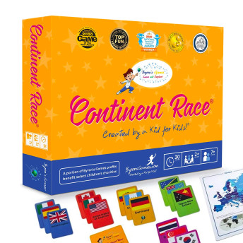 Continent Race Geography Learning Educational Game for Kids  - 25 Cool Gift Ideas for 10-Year-Old Boys That Do Not Suck