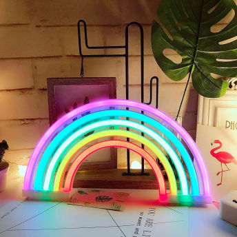 Cute Neon Rainbow Sign Night Light - 24 Fantastic Gifts for 8-Year-Old Girls