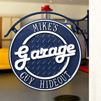 DualSided Personalized Garage Hanging Wall Plaque - 51 Awesome Gifts for the Man Who Has Everything