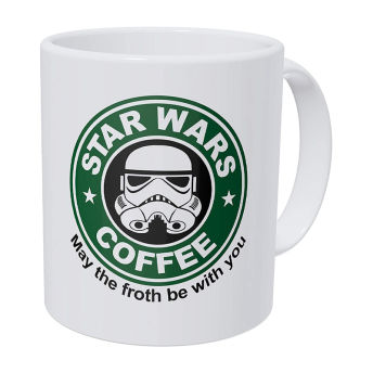 Funny Mug Star Wars Coffee May The Froth Be With You - 13 Cool Star Wars Gifts for the Adult Star Wars Fan in your Life