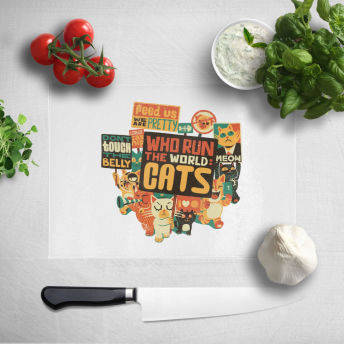 Glass Chopping Board Who Run The World Cats - 18 Fantastic Gifts for Cat Lovers (and their Cats)