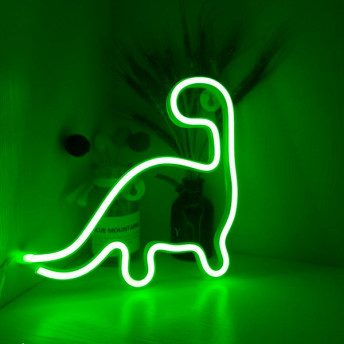 Cute Glowing Neon Dinosaurs Sign - 
