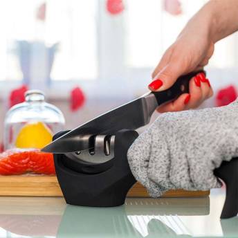 Knife Sharpener with Ergonomic Handle - 