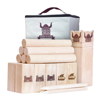 Kubb Viking Clash Toss Game Set for Kids Adults - 