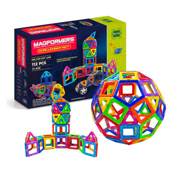 Magformers Challenger Set Deluxe Magnetic Building Blocks  - 19 Perfect Toys and Gifts for 5-Year-Old Girls