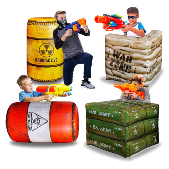 Pack of 4 Combat Battlefield Inflatables - 25 Cool Gift Ideas for 10-Year-Old Boys That Do Not Suck