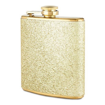 Stainless Steel Glitter Flask for Ladies 6 oz - 15 Best Gifts for Rum Lovers