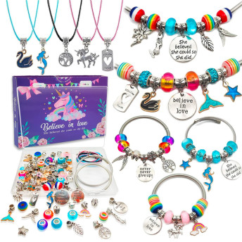Unicorn Mermaid Jewelry Making Kit - 24 Fantastic Gifts for 8-Year-Old Girls
