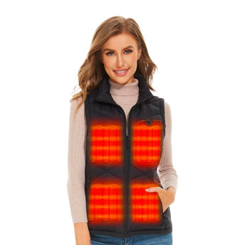 Heated Down Vest for Women with 5 Heating Zones and 74V  - 